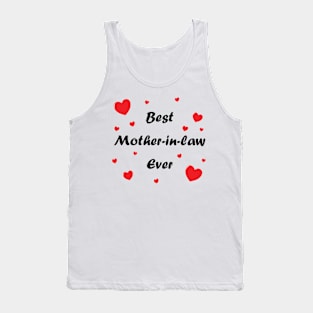 Best mother-in-law ever heart doodle hand drawn design Tank Top